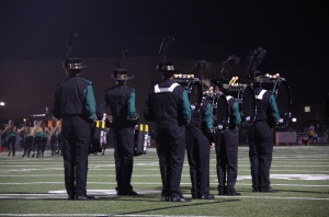 My subject performing at a halftime show in Columbia, Mo. on Friday, Sept. 19, 2014. He is the leader of his drum line and is in charge of keeping time for their marching. 